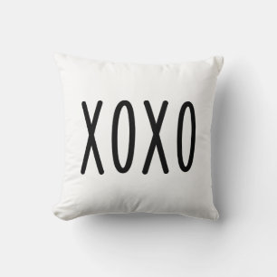 XOXO Valentines Day Throw Pillow