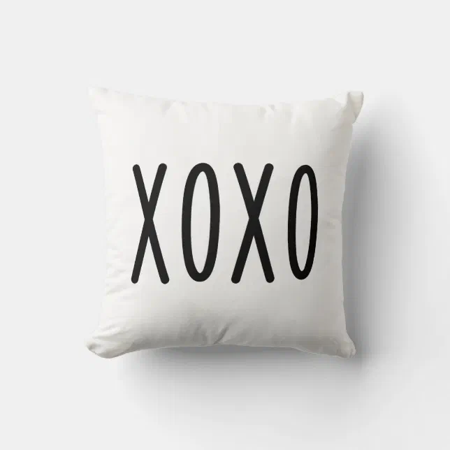 XOXO Valentines Day Throw Pillow Zazzle