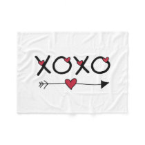 XOXO Valentines Fleece Blanket