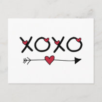 XOXO Valentines Holiday Postcard