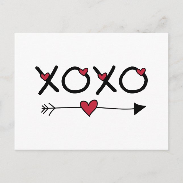 XOXO Valentines Holiday Postcard (Front)
