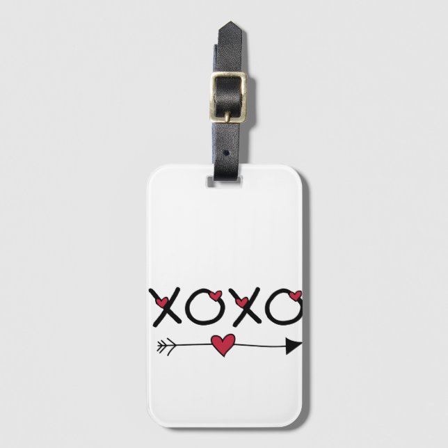 XOXO Valentines Luggage Tag (Front Vertical)