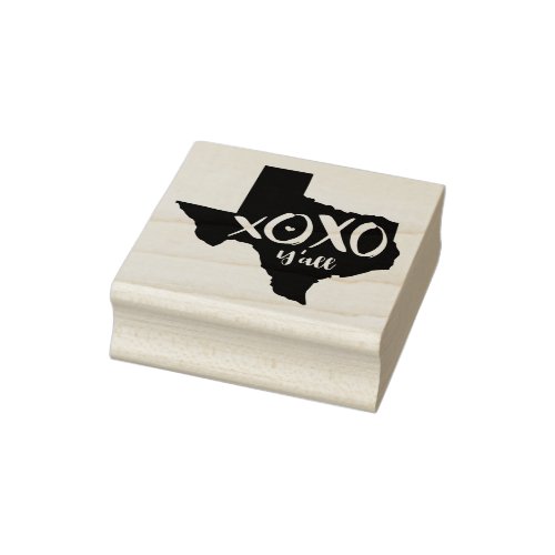 XOXO Yall _ Texas State Shape Rubber Stamp