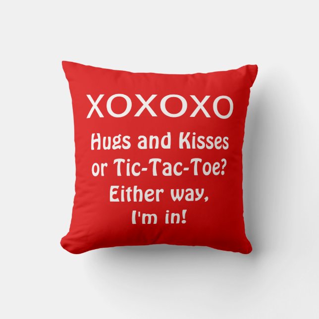 XOXOXO Throw Pillow (Front)
