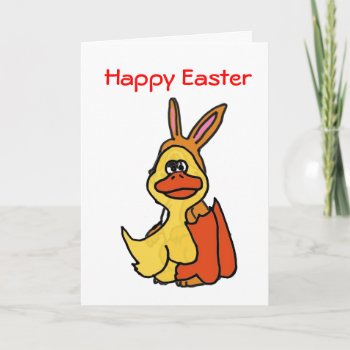 Xp- Happy Easter Duck-bunny Card by patcallum at Zazzle