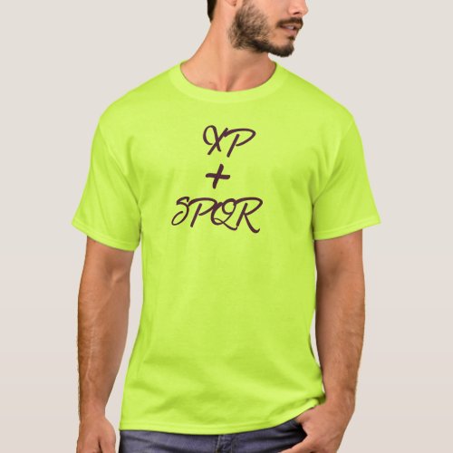 XP  SPQR Camisia Purpura T_Shirt