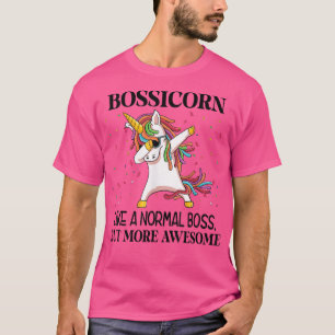 XQDl Bossicorn Like A Normal Boss Unicorn Dabbing T-Shirt