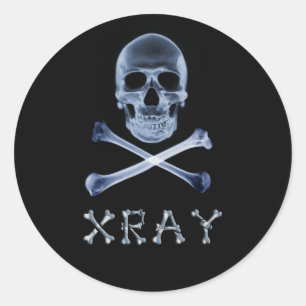 XRAY PIRATE Flag RADIOLOGY JOLLY ROGER Classic Round Sticker