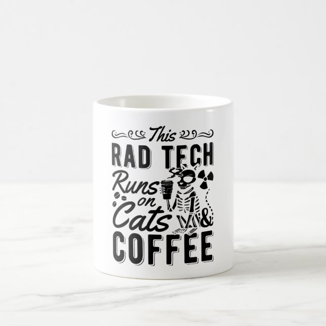 Xray Radiology This Rad Tech Runs Cats And Coffee Coffee Mug (Center)