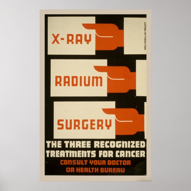 Xray Radium Surgery Vintage WPA Poster (Front)