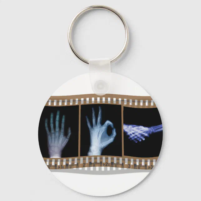 XRAY SIGN LANGUAGE FILM - HAND OK HANDSHAKE KEYCHAIN | Zazzle