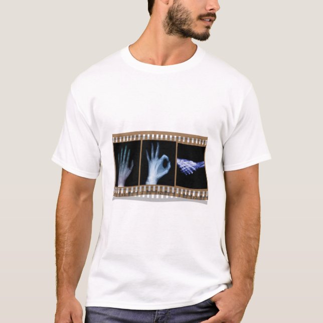 XRAY SIGN LANGUAGE FILM - HAND OK HANDSHAKE T-Shirt (Front)