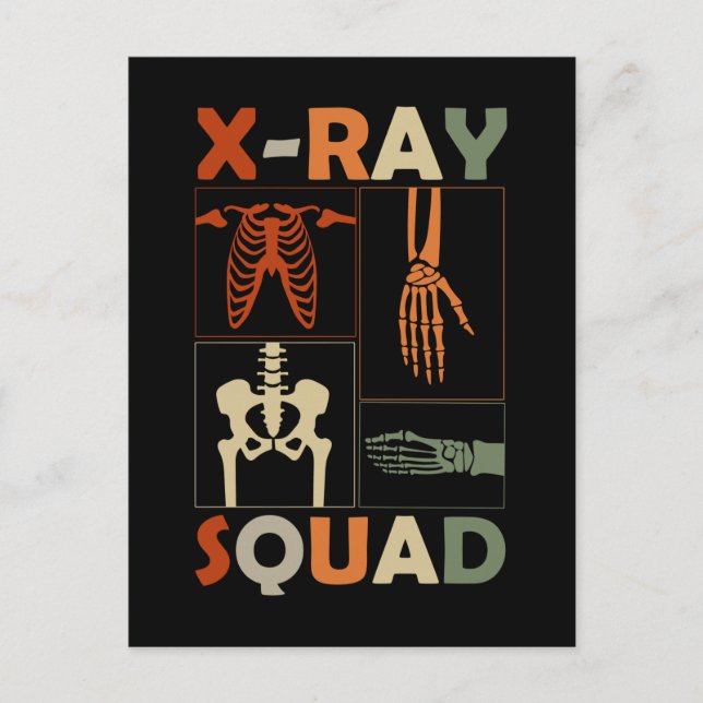 Xray Skeleton Bones Radiologist Funny Radiology Postcard (Front)