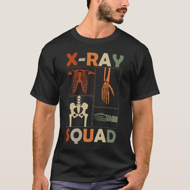 Xray Skeleton Bones Radiologist Funny Radiology T-Shirt (Front)