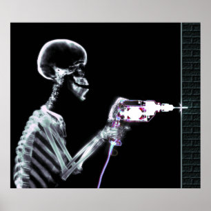 XRAY SKELETON DRILL ORIGINAL COLORS POSTER