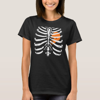 Xray Skeleton Rib Cage Football Fans Halloween Cos T-Shirt