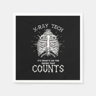 XRay Skeleton Skeletal System Radiologist Rad Tech Napkins