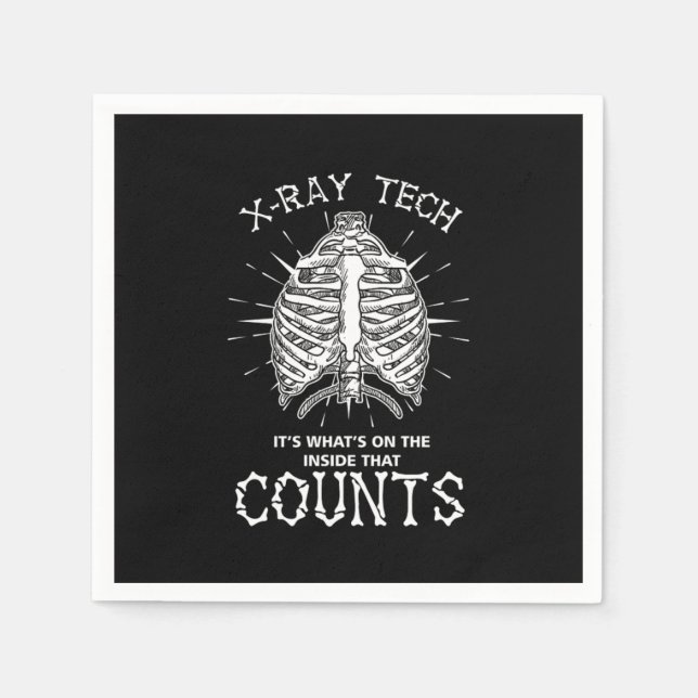 XRay Skeleton Skeletal System Radiologist Rad Tech Napkins (Front)