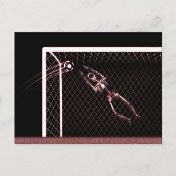 Xray Skeleton Soccer Goalie Red Postcard by VoXeeD at Zazzle