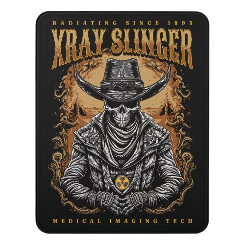XRay Slinger Skeleton Cowboy Door Sign