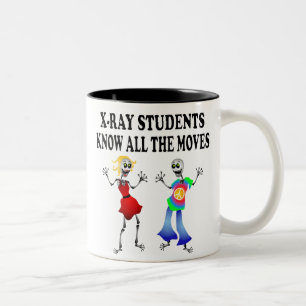 XRAY STUDENTS KNOW ALL MOVES Two-Tone COFFEE MUG
