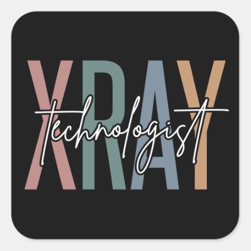Xray Tech X_ray Technologist Multicolored gifts Square Sticker