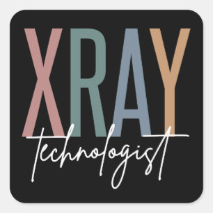 Xray Tech X-ray Technologist Multicolored gifts Square Sticker
