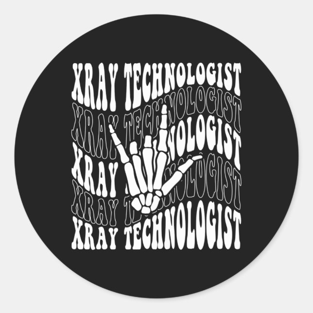 Xray Technologist For Radiographer Or Radiology Classic Round Sticker (Front)