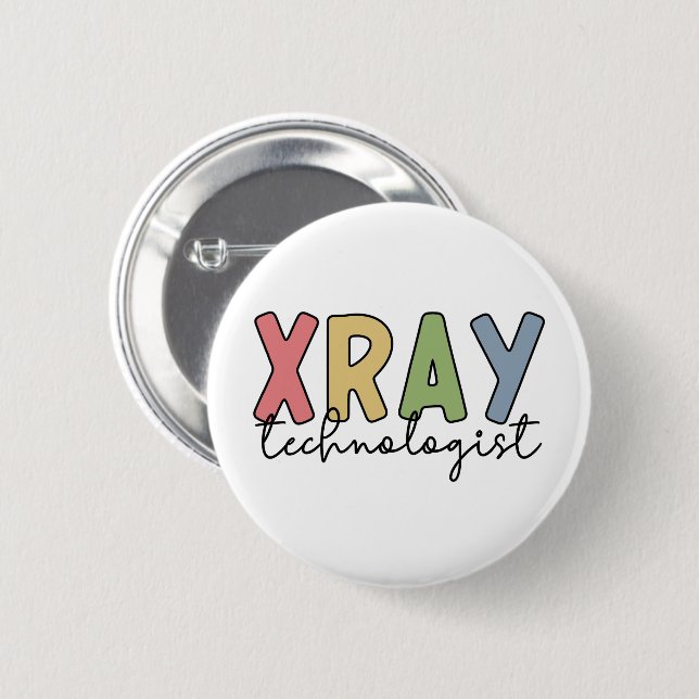 Xray Technologist X-ray Tech Radiology Tech Gifts Button (Front & Back)