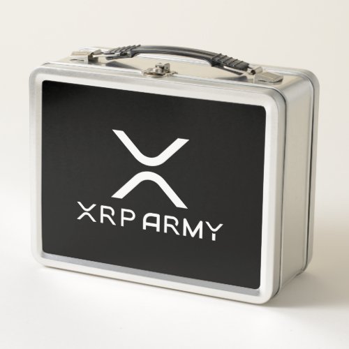 XRP Army Quote Hodl Crypto Cryptocurrency Meme Metal Lunch Box