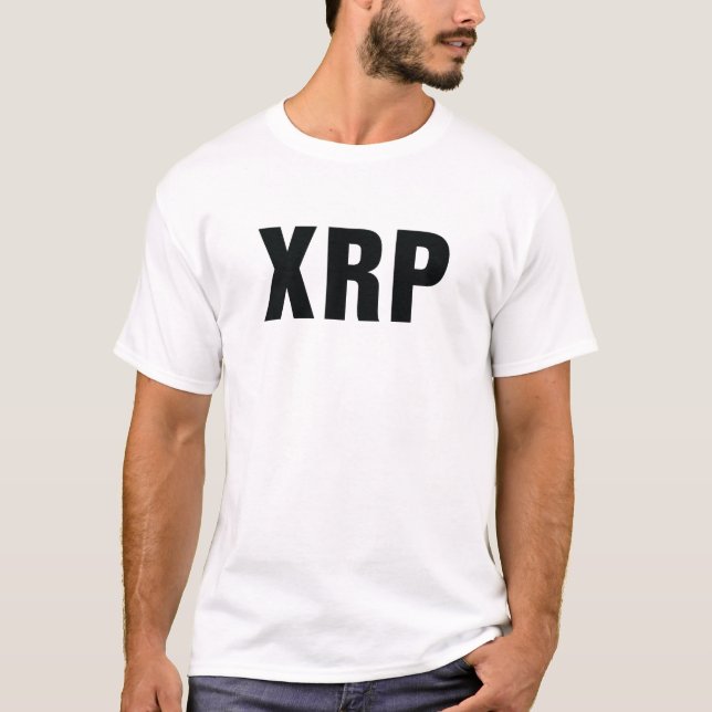 XRP Black Cryptocurrency Digital Blockchain Ripple T-Shirt (Front)