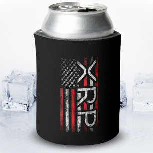 XRP Crypto Cryptocurrency American Flag Meme Can Cooler