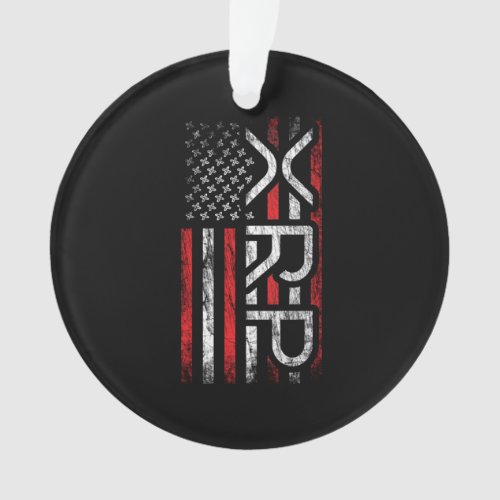 XRP Crypto Cryptocurrency American Flag Meme Ornament