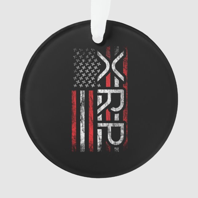 XRP Crypto Cryptocurrency American Flag Meme Ornament (Front)