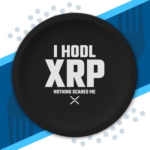 XRP Crypto Cryptocurrency Hodl XRP Funny Quote Paper Plates