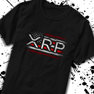 XRP Crypto Currency Cryptocurrency American Flag T-Shirt
