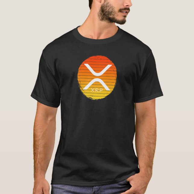 Xrp Crypto Fire Circle Design Cryptocurrency Hodl T-Shirt (Front)