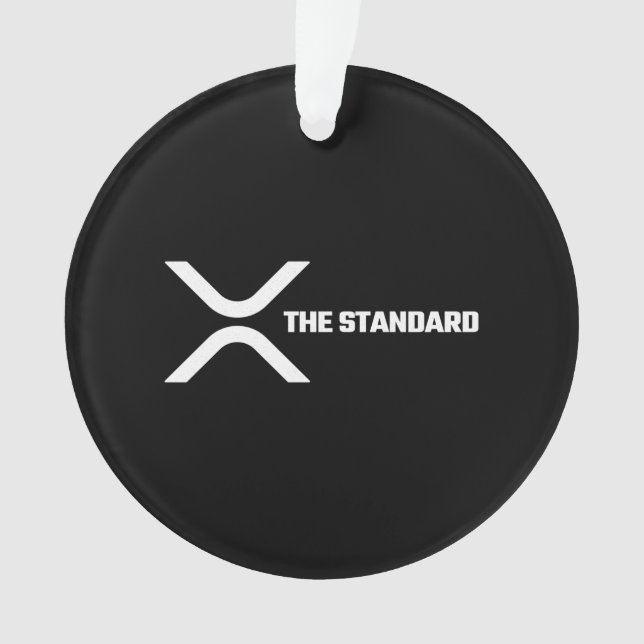 XRP Crypto Meme Cryptocurrency The Standard Quote Ornament (Front)