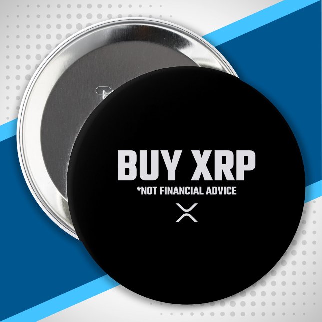 XRP Crypto Meme Not Financial Advice Disclaimer Button (Creator Uploaded)