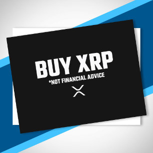 XRP Crypto Meme Not Financial Advice Disclaimer Postcard