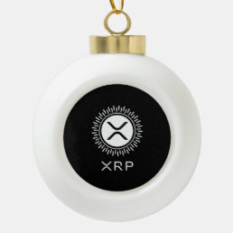 XRP Cryptocurrency Crypto Decorative Circle Logo Ceramic Ball Christmas Ornament