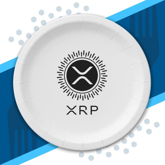 XRP Cryptocurrency Crypto Decorative Circle Logo Paper Plates (Creator Uploaded)