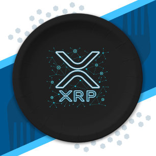 XRP Cryptocurrency XRPL Blockchain Crypto Stars Paper Plates