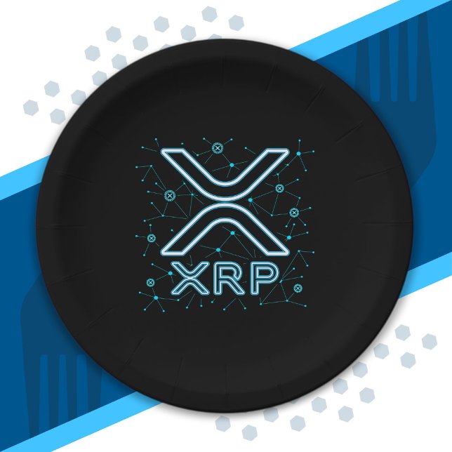 XRP Cryptocurrency XRPL Blockchain Crypto Stars Paper Plates (Creator Uploaded)