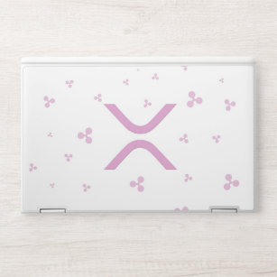 XRP laptop skin white pink