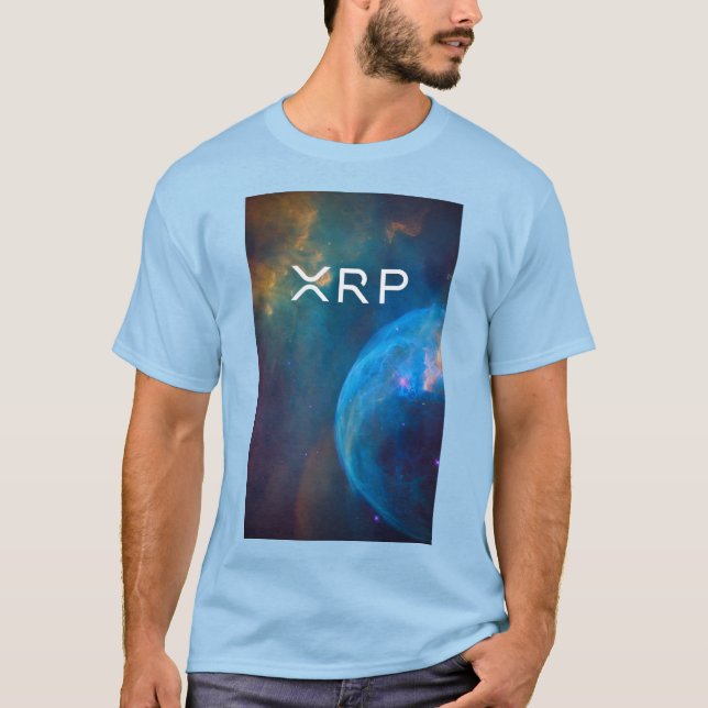 xrp, ripple, art blue tshirt (Front)