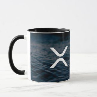xrp, Ripple black coffee mug
