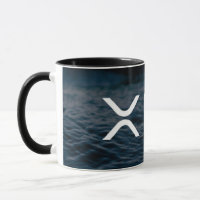 xrp, Ripple black coffee mug