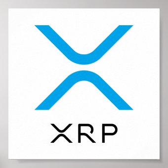 XRP Ripple Blue & Black Logo | Poster | Zazzle