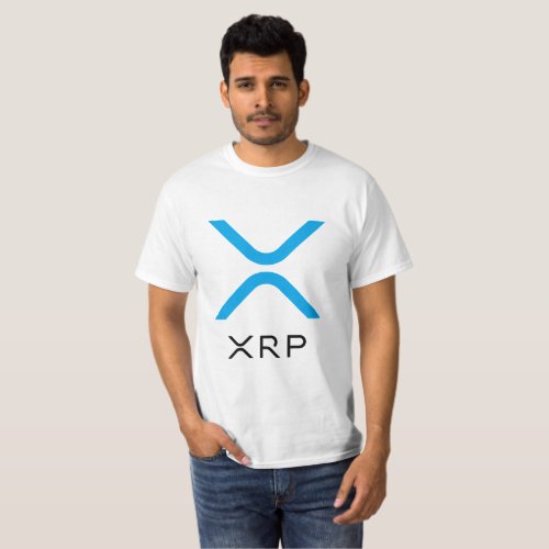 XRP Ripple Blue  Black Logo  Value Shirt